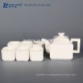 Logos OEM 6 personnes Blanc Fine Square Fine Ceramic Ensemble de thé chinois